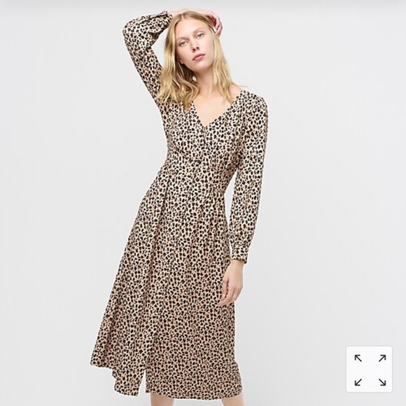 J. Crew Dresses & Skirts - NWT J. Crew button front A-line midi dress leopard